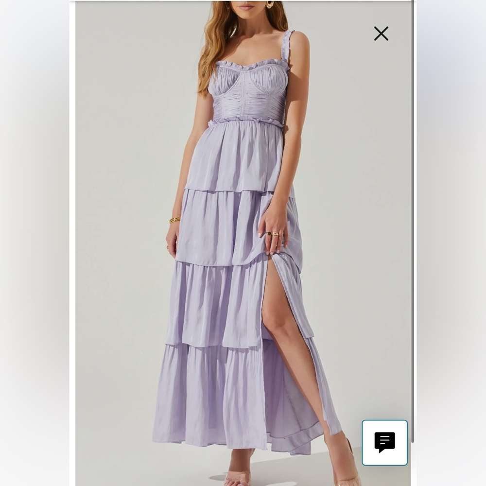 Tempany Tiered Corset Maxi Dress Lilac